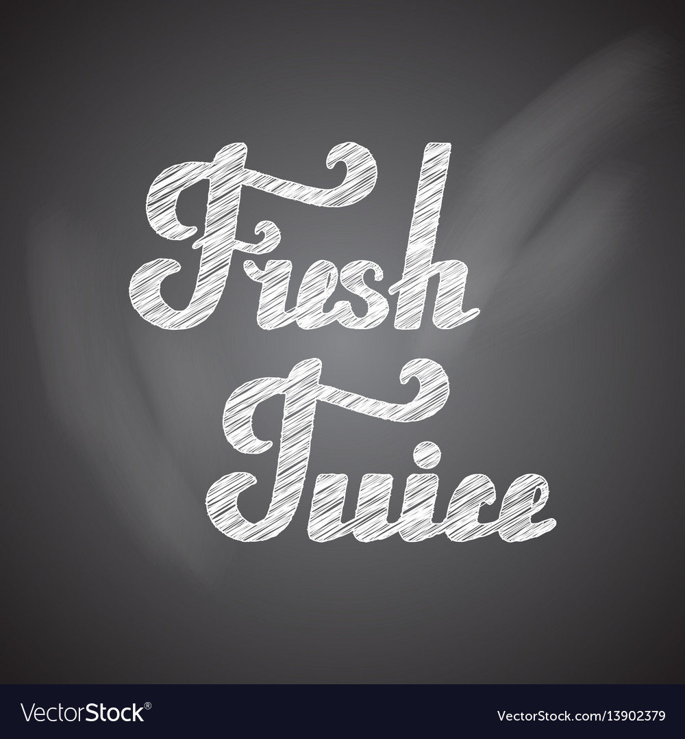 Fresh juice hand written lettering