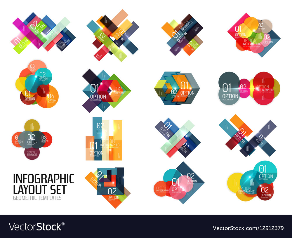 Set of business infographics templates Royalty Free Vector