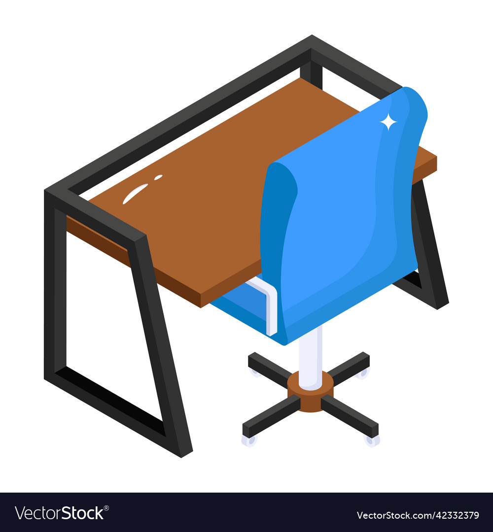 Student desk Royalty Free Vector Image VectorStock