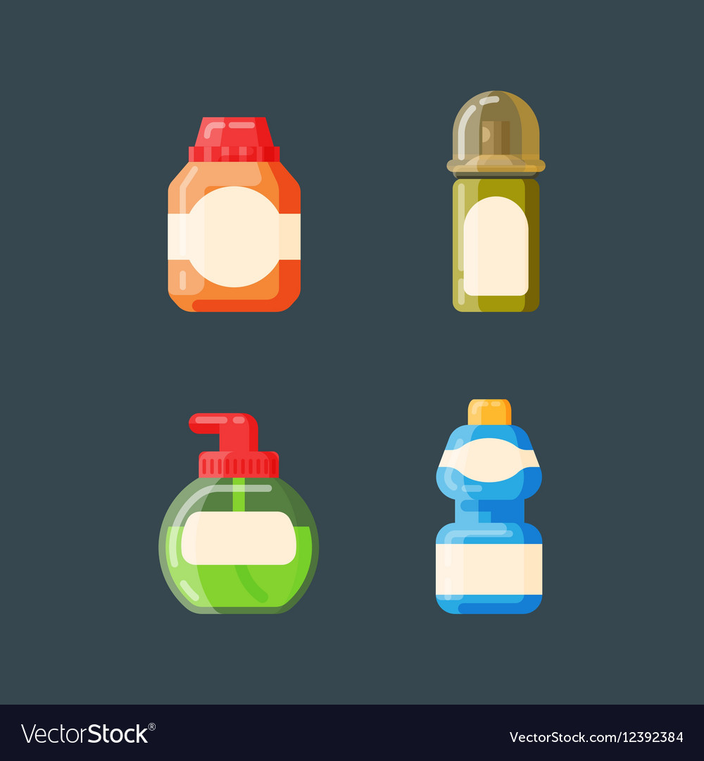 Bottle template blank package container Royalty Free Vector