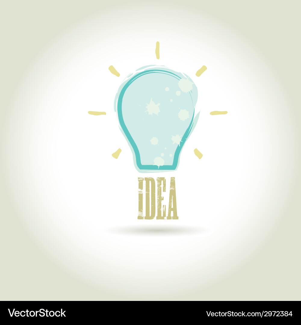 Bulb light idea Royalty Free Vector Image - VectorStock