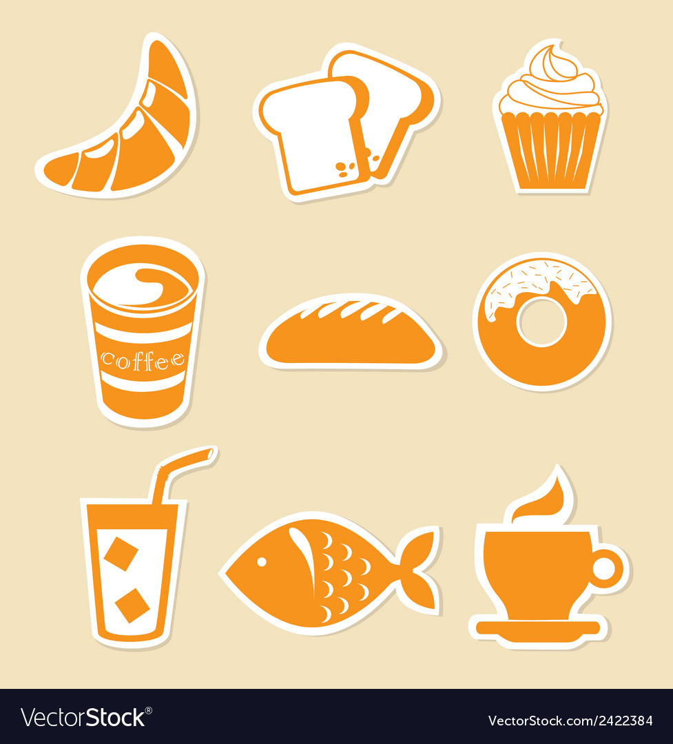 Download Food Icons Over Pink Background Royalty Free Vector Image