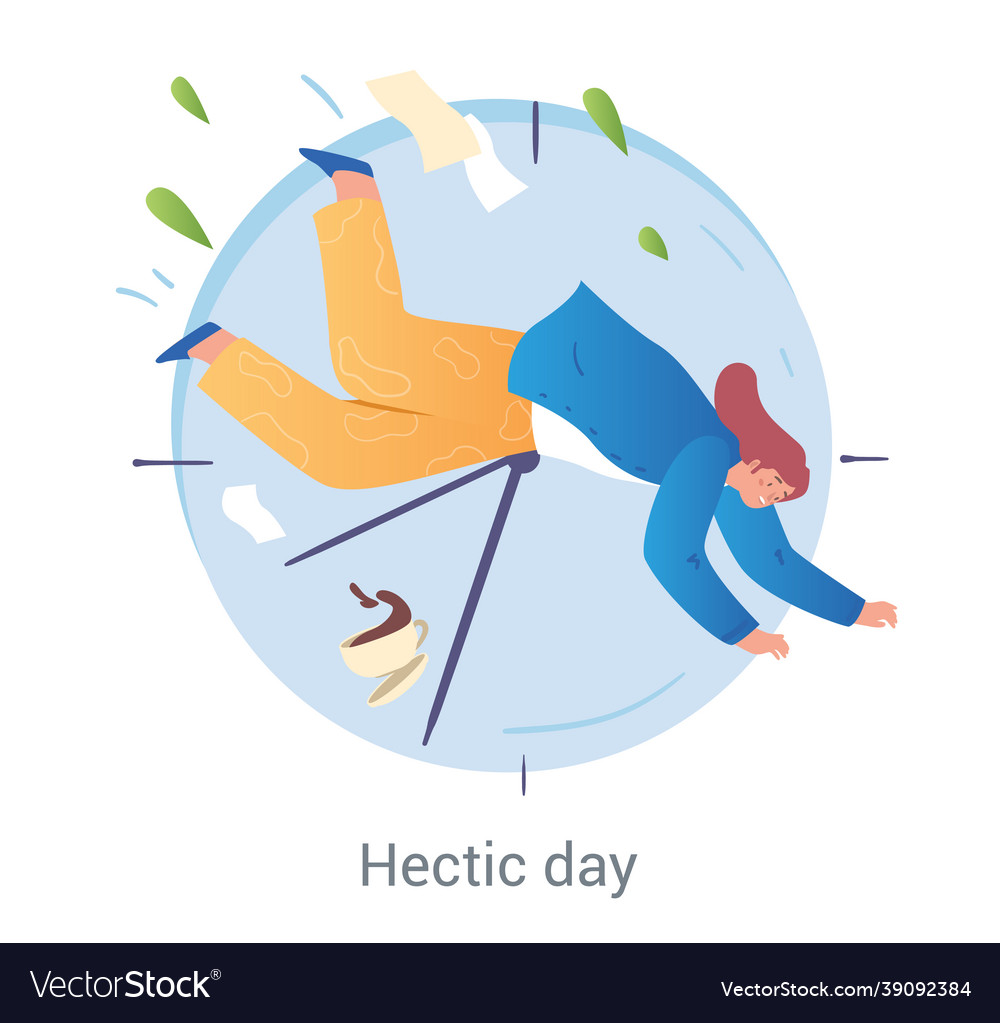 hectic-day-concept-royalty-free-vector-image-vectorstock