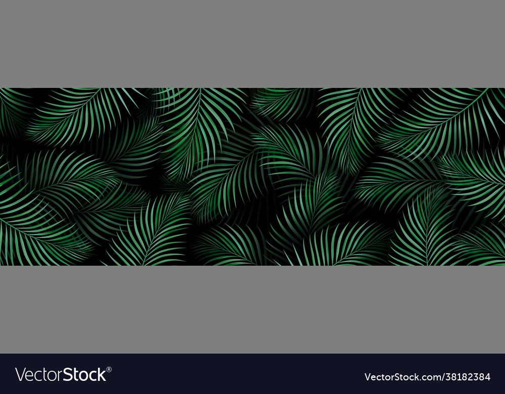 Luxury banner background exotic tropical palm