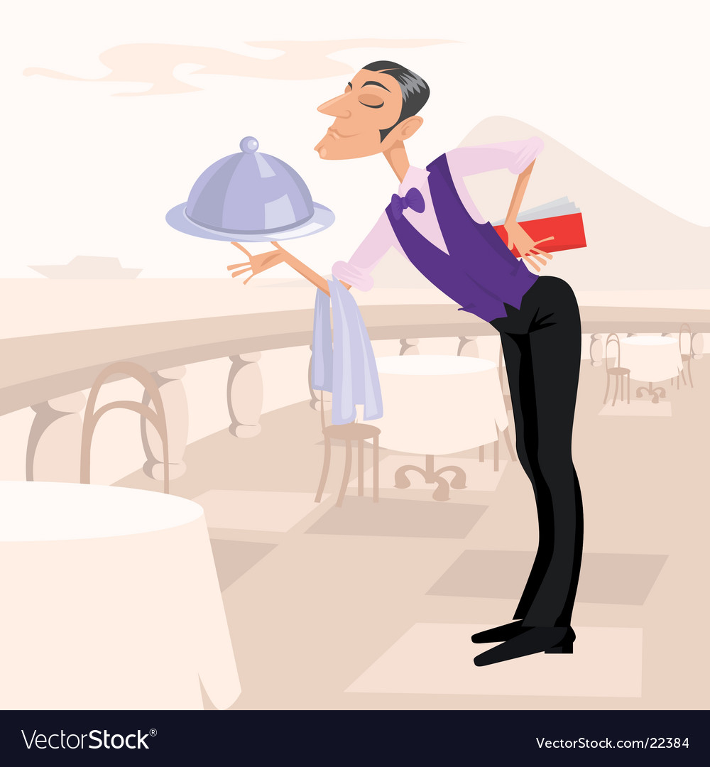 Waiter Royalty Free Vector Image Vectorstock