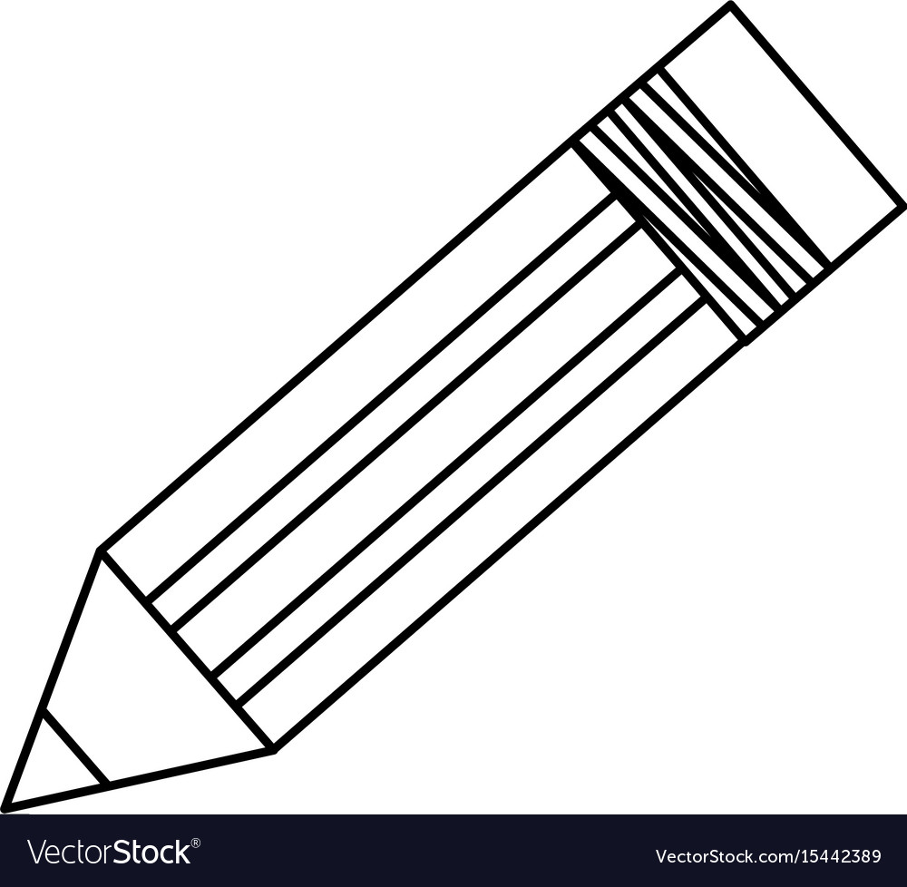 Isolated cute pencil Royalty Free Vector Image