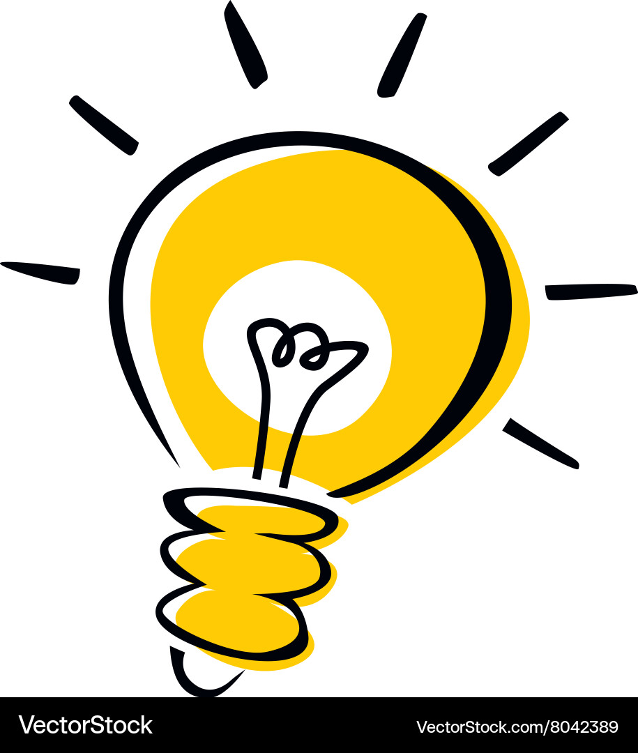 Light bulb idea logotype Royalty Free Vector Image