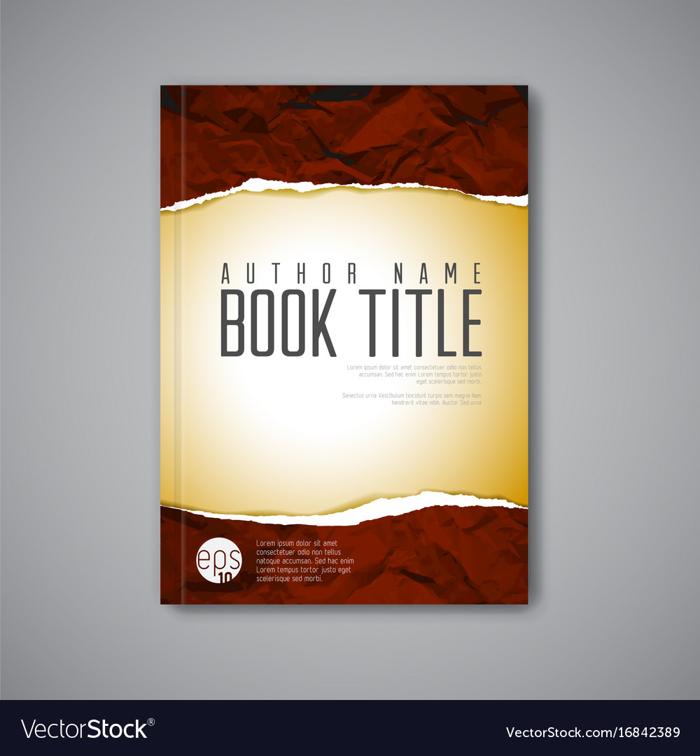 Modern abstract book cover template Royalty Free Vector