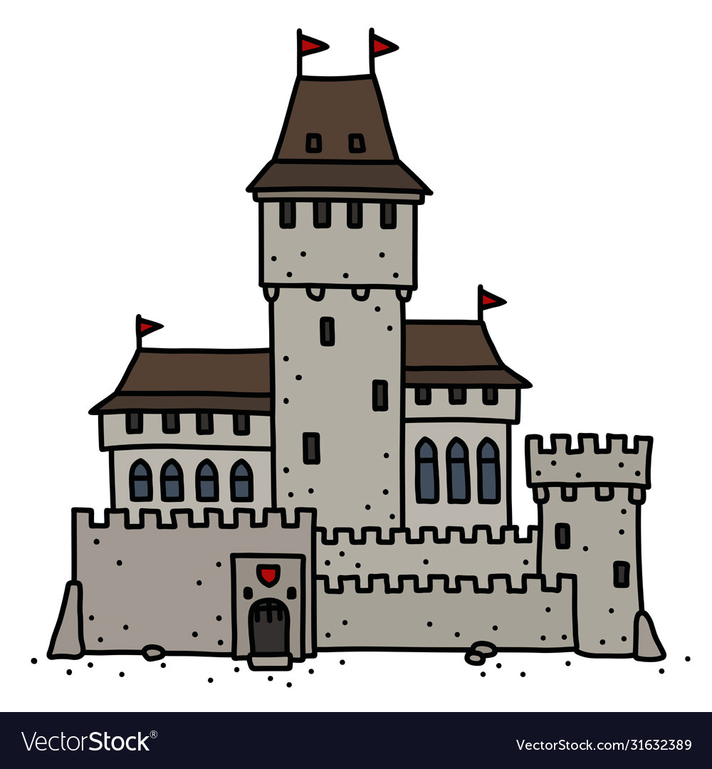 Old stone castle Royalty Free Vector Image - VectorStock