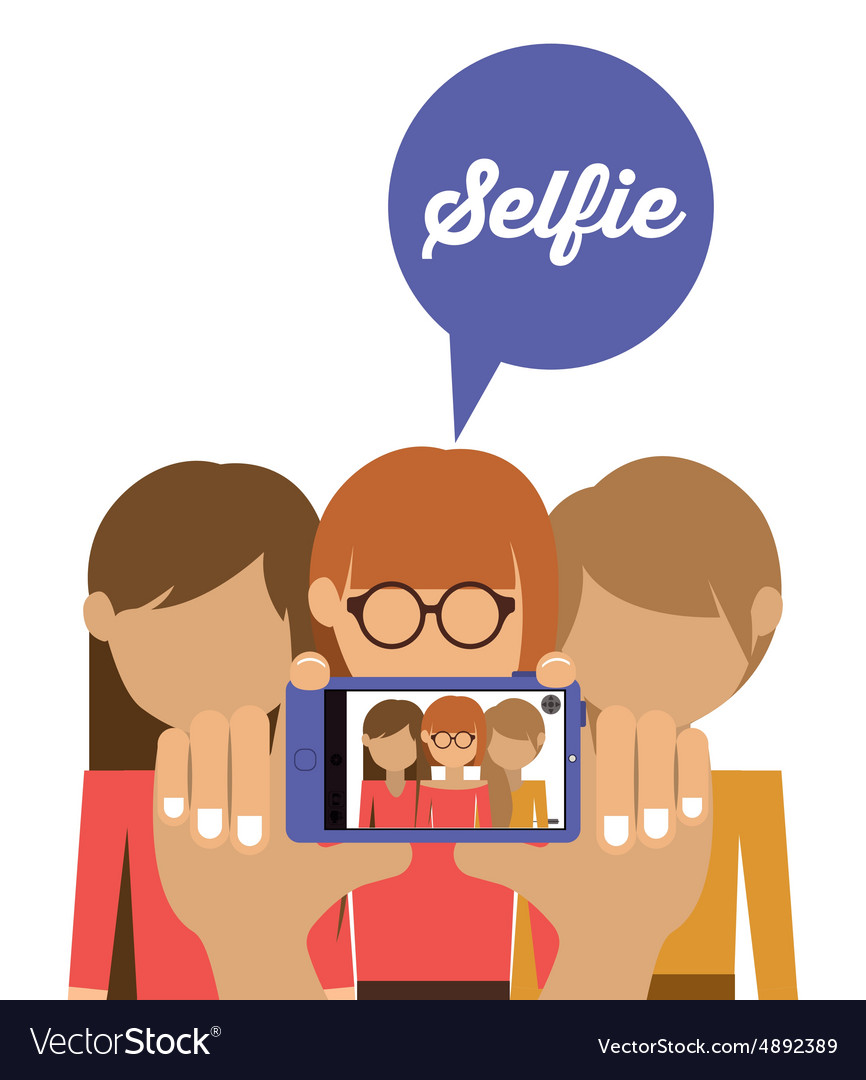 Selfie Design Royalty Free Vector Image Vectorstock