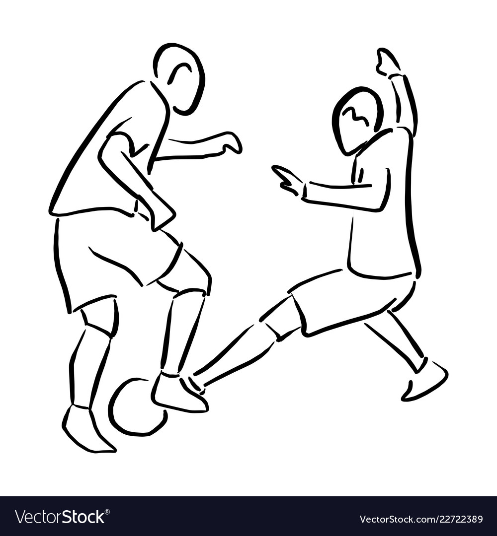 Two soccer players Royalty Free Vector Image - VectorStock