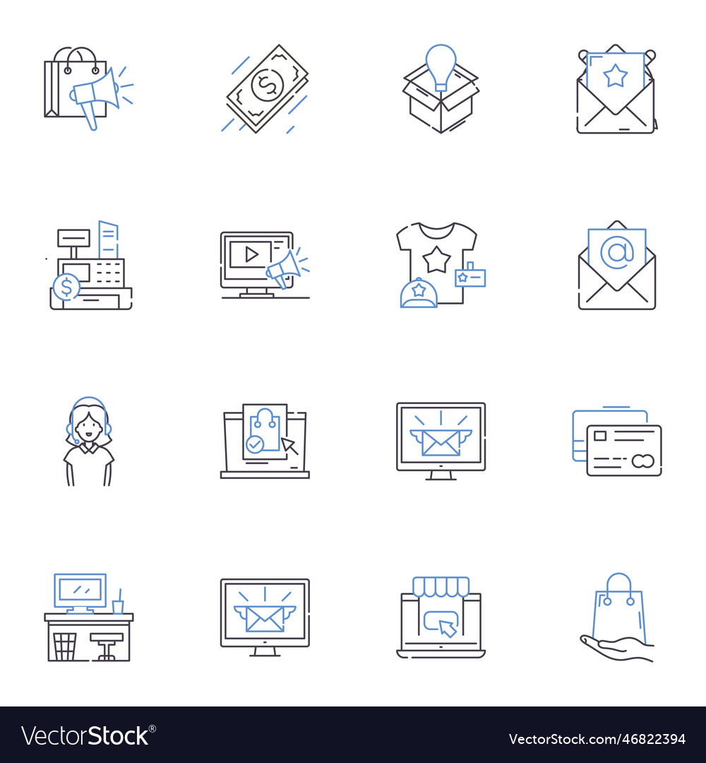 Basement line icons collection underground Vector Image