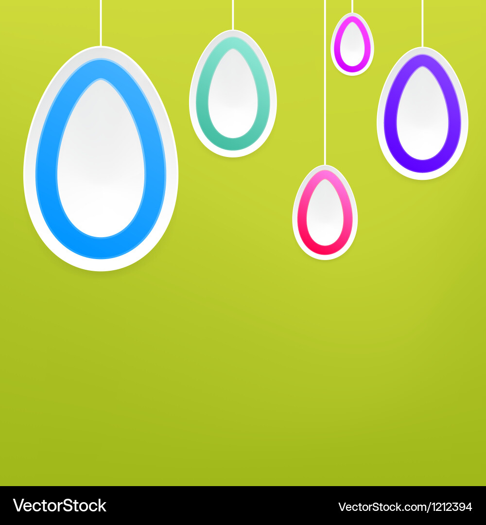 Hanging easter eggs eps8 Royalty Free Vector Image