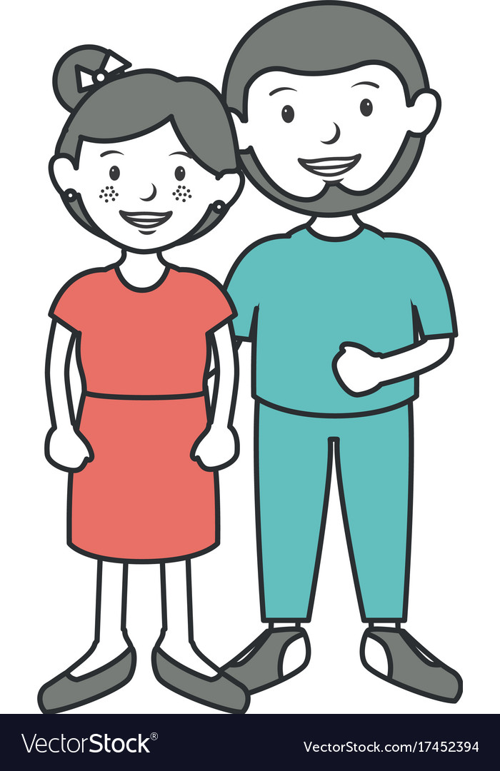 Parent couple avatars characters Royalty Free Vector Image