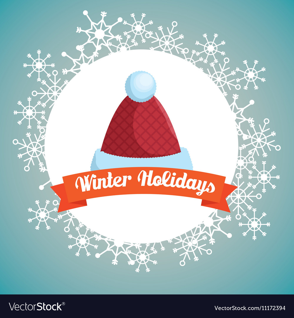 Winter holidays season icon Royalty Free Vector Image