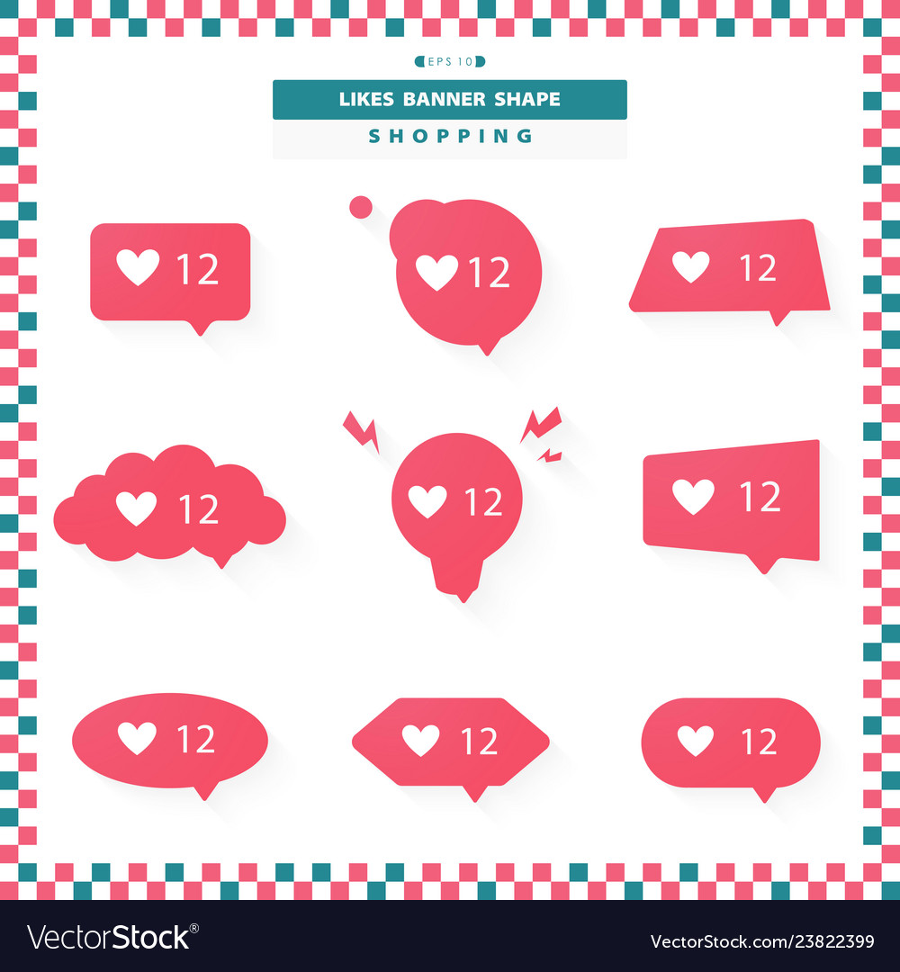 Abstract Creation Of New Style Likes Banners Vector Image