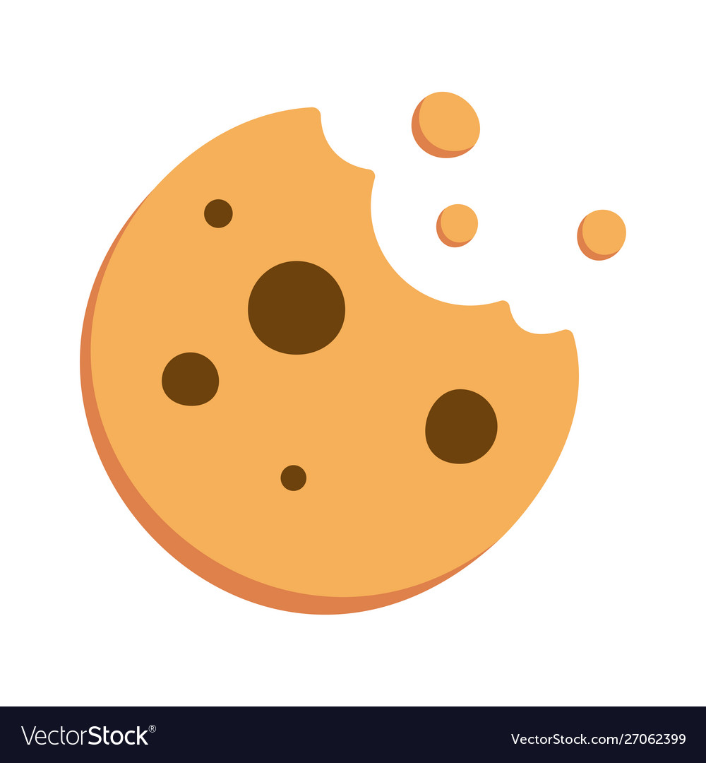 Cookie flat design Royalty Free Vector Image - VectorStock