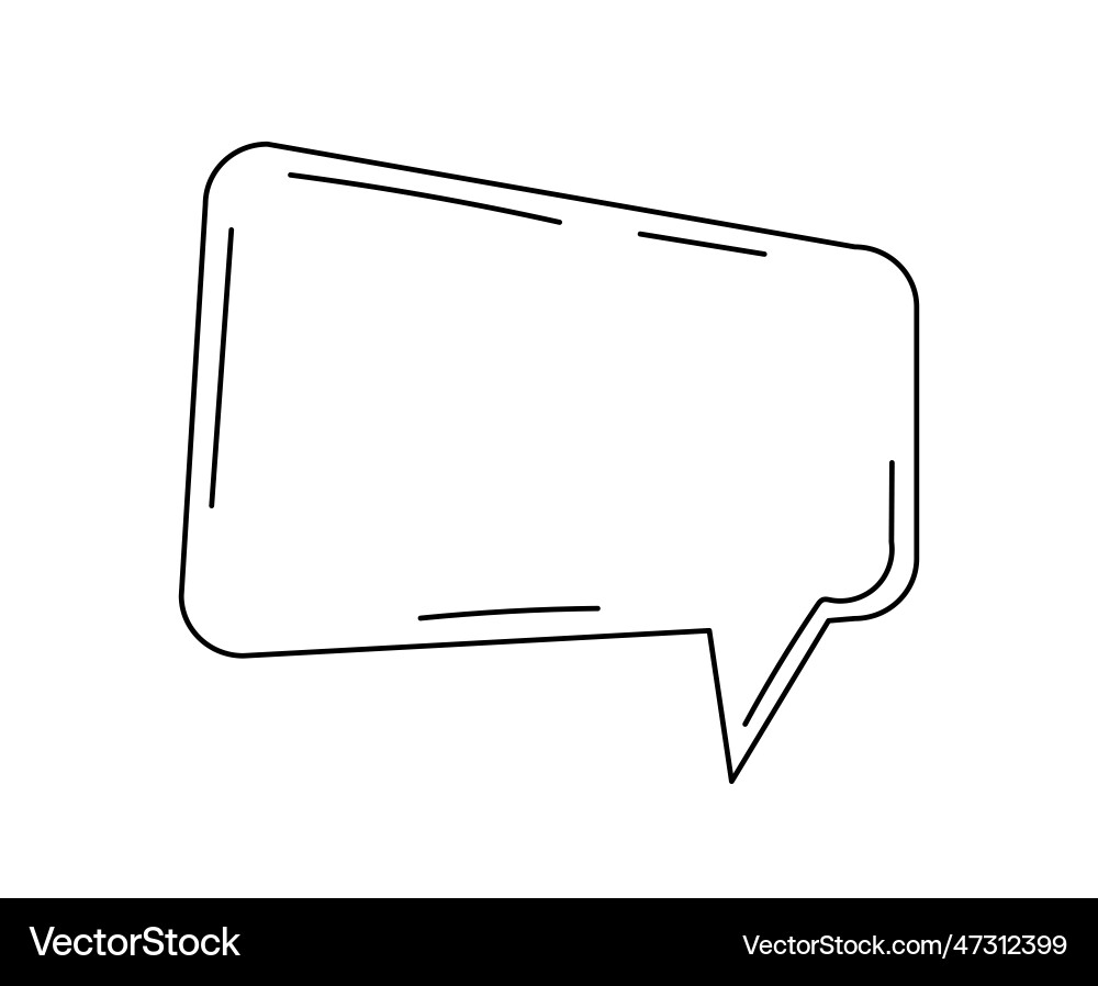 Minimalistic bubble speech concept Royalty Free Vector Image