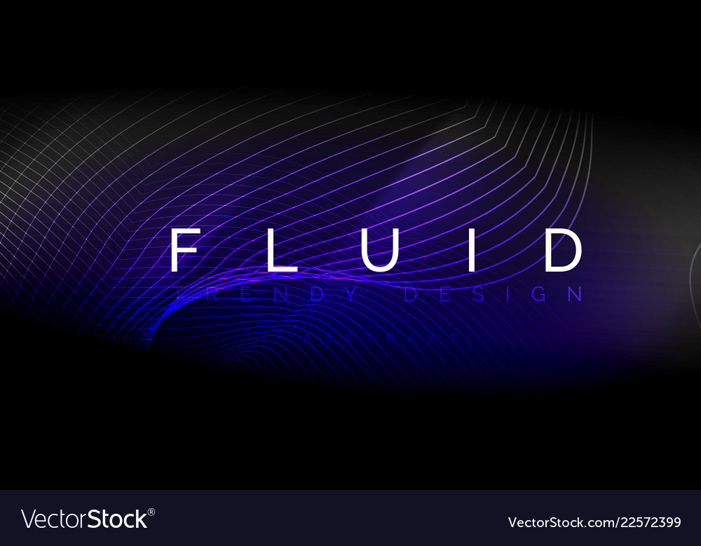 Neon glowing fluid wave lines magic energy space Vector Image