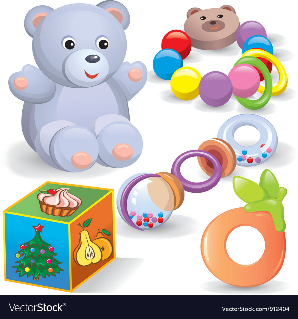 Download Baby toys set Royalty Free Vector Image - VectorStock