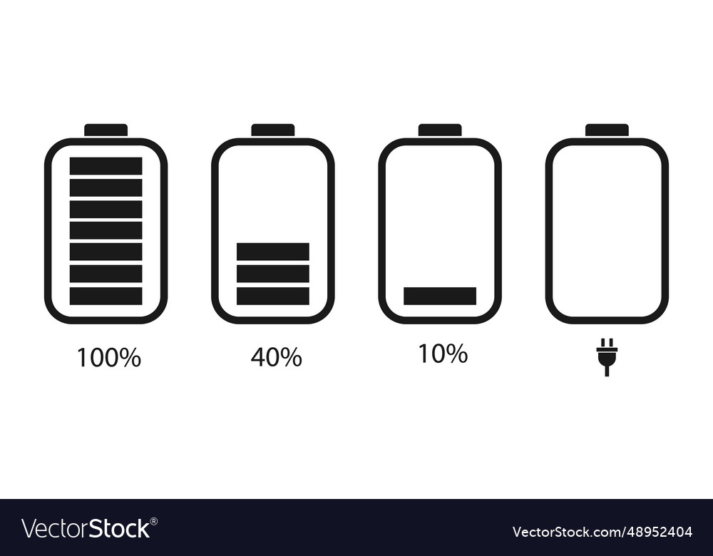 Battery charge level Royalty Free Vector Image