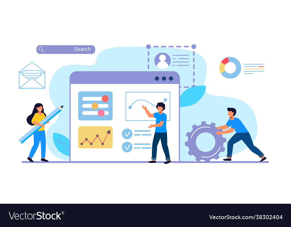 Building website project as programming homepage Vector Image