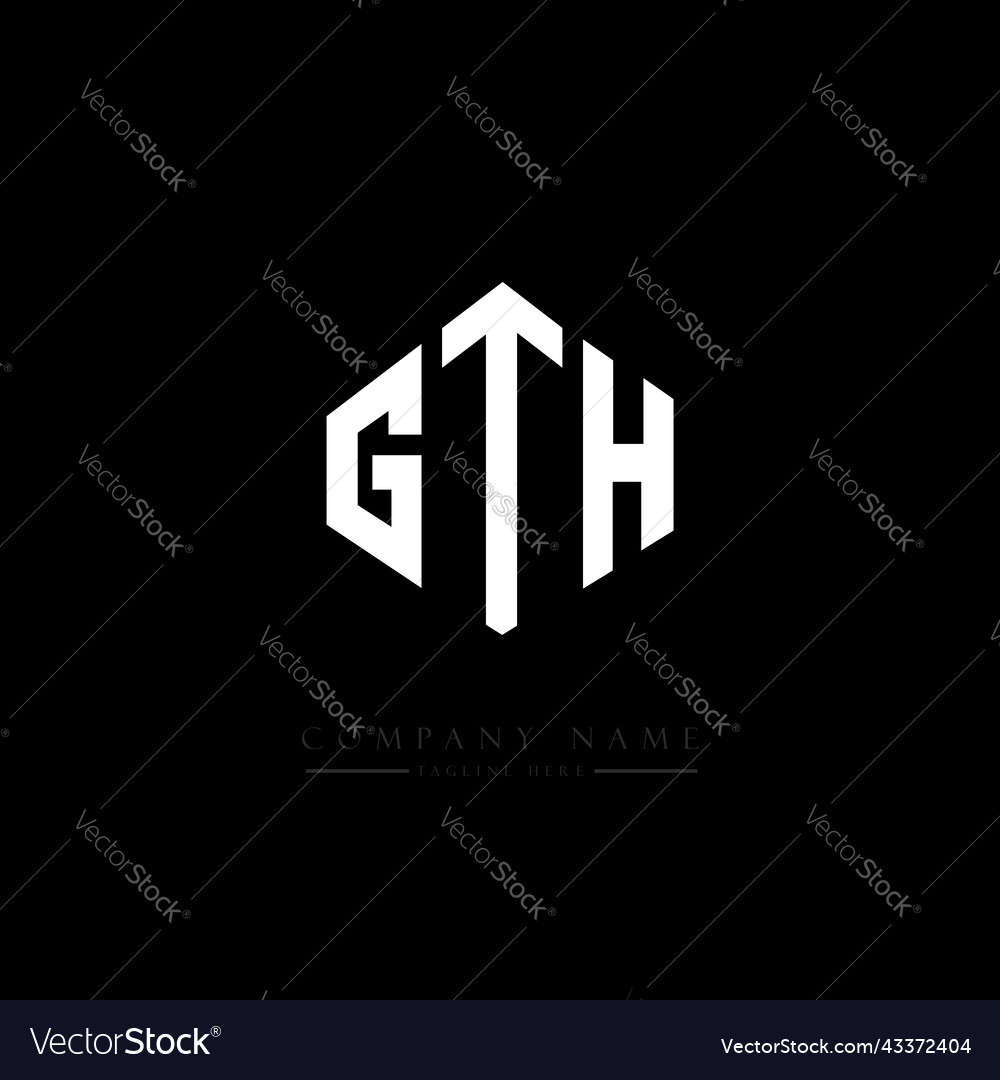 Gth letter logo design with polygon shape Vector Image