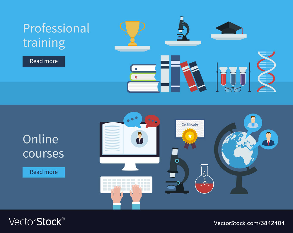 Download Professional training and online courses Vector Image