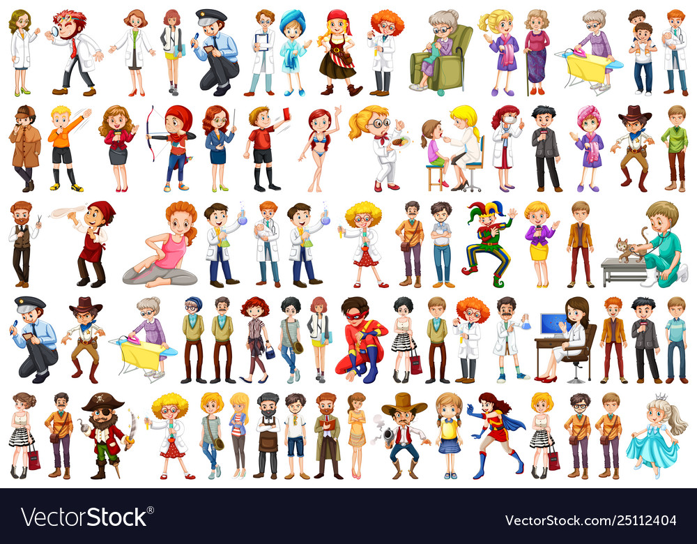 Персонажи для стоков. Picture for character. Different men. Different characters. Векторные люди разных типажей.