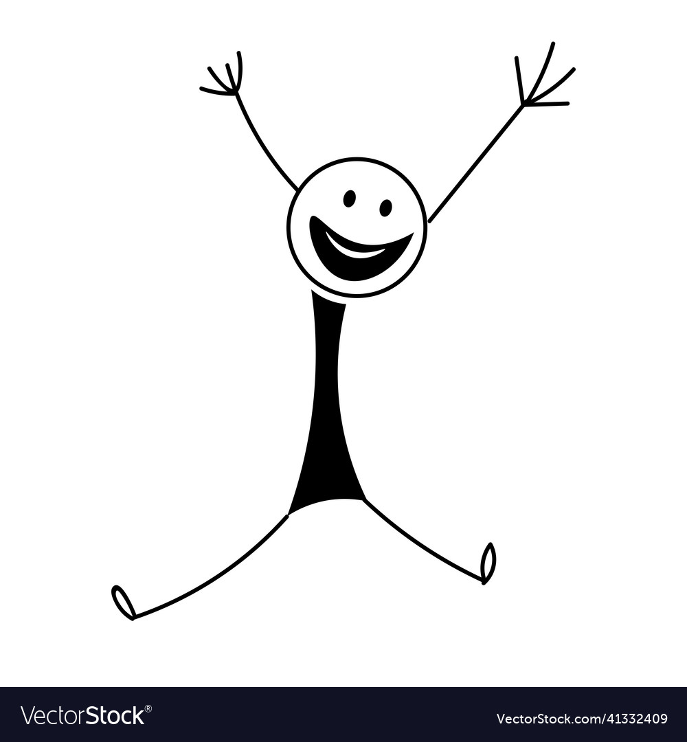 Cute stickman Royalty Free Vector Image - VectorStock