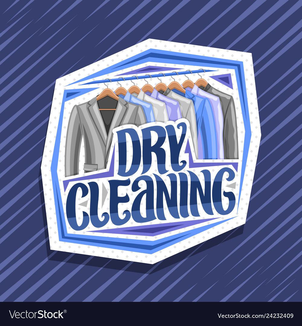 Logo for dry cleaning Royalty Free Vector Image