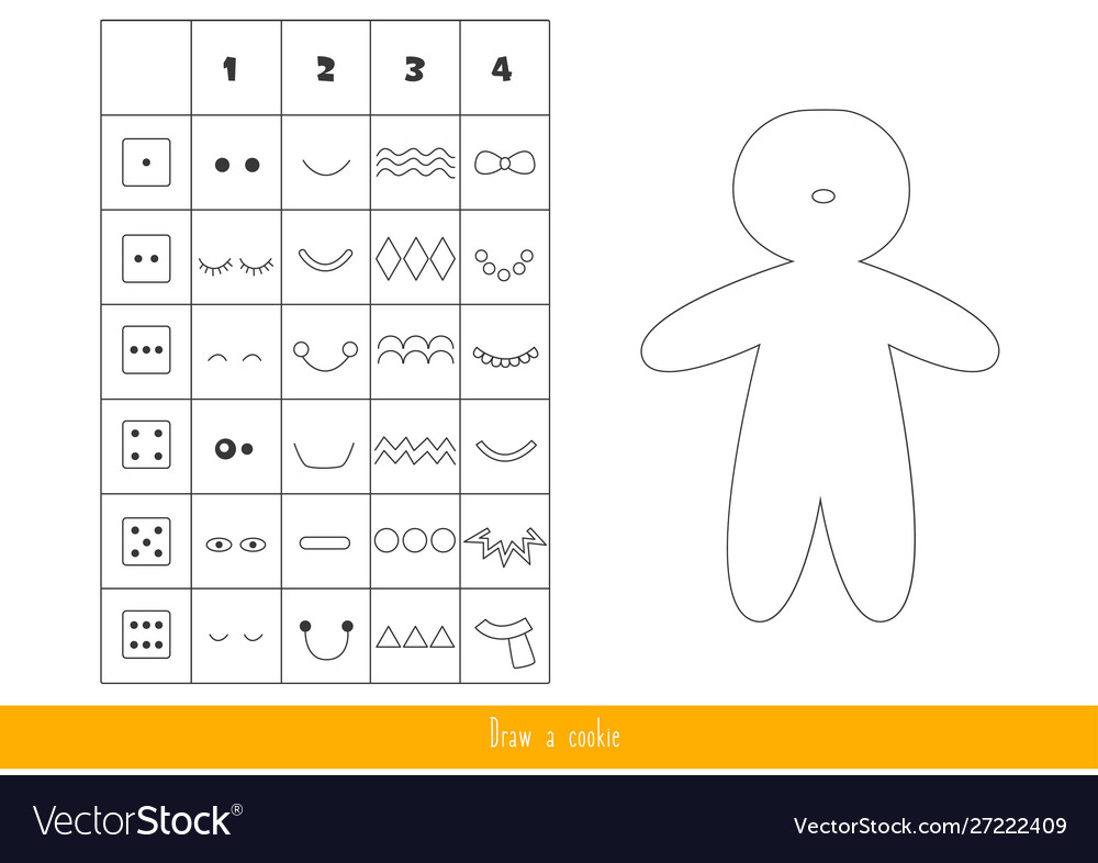 Roll dice and draw Royalty Free Vector Image VectorStock