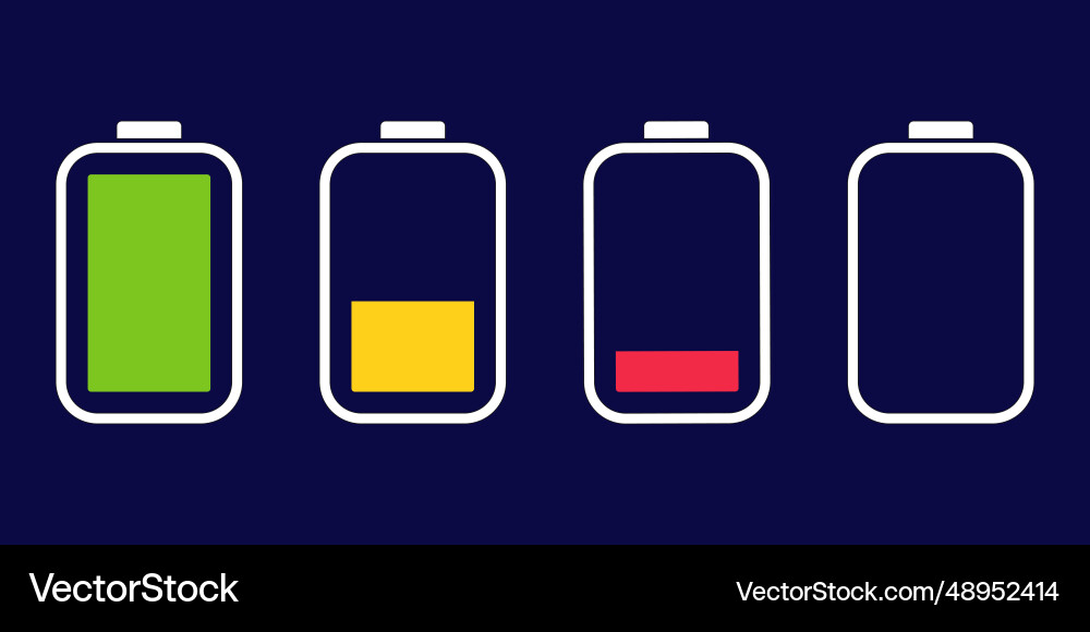Battery charge level Royalty Free Vector Image