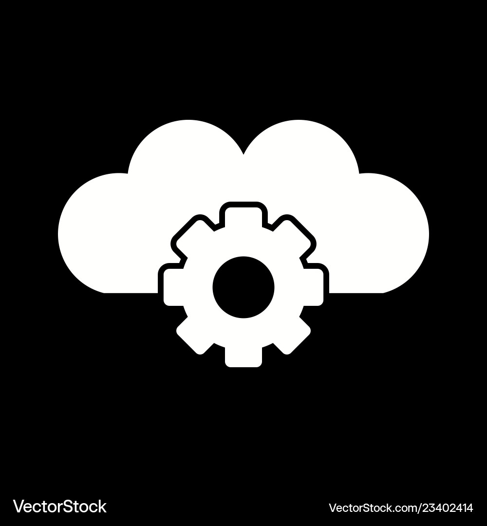 Cloud settings icon Royalty Free Vector Image - VectorStock