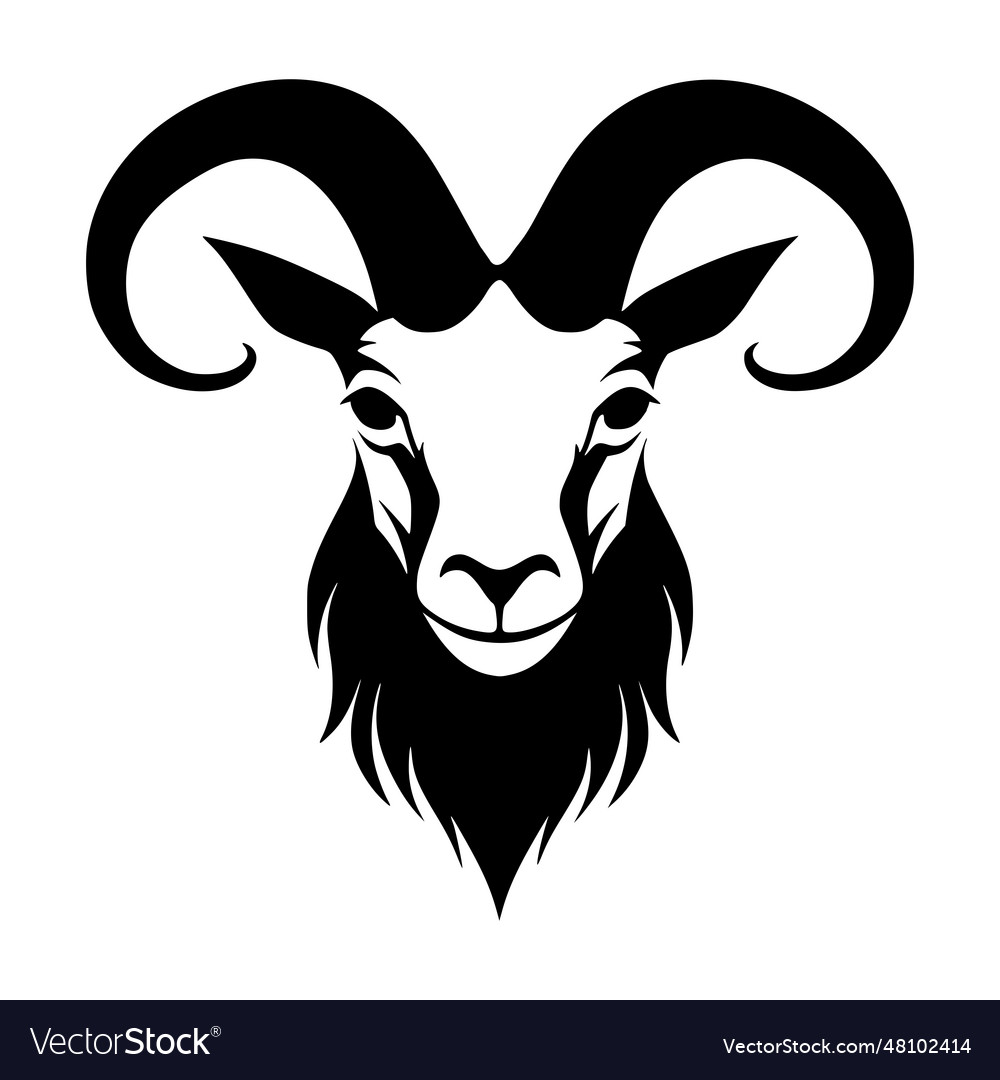 Goat head logo Royalty Free Vector Image - VectorStock