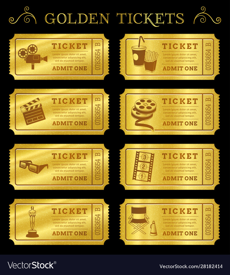 Golden Cinema Tickets Royalty Free Vector Image golden-cinema-tickets-royalty-free-vector-image