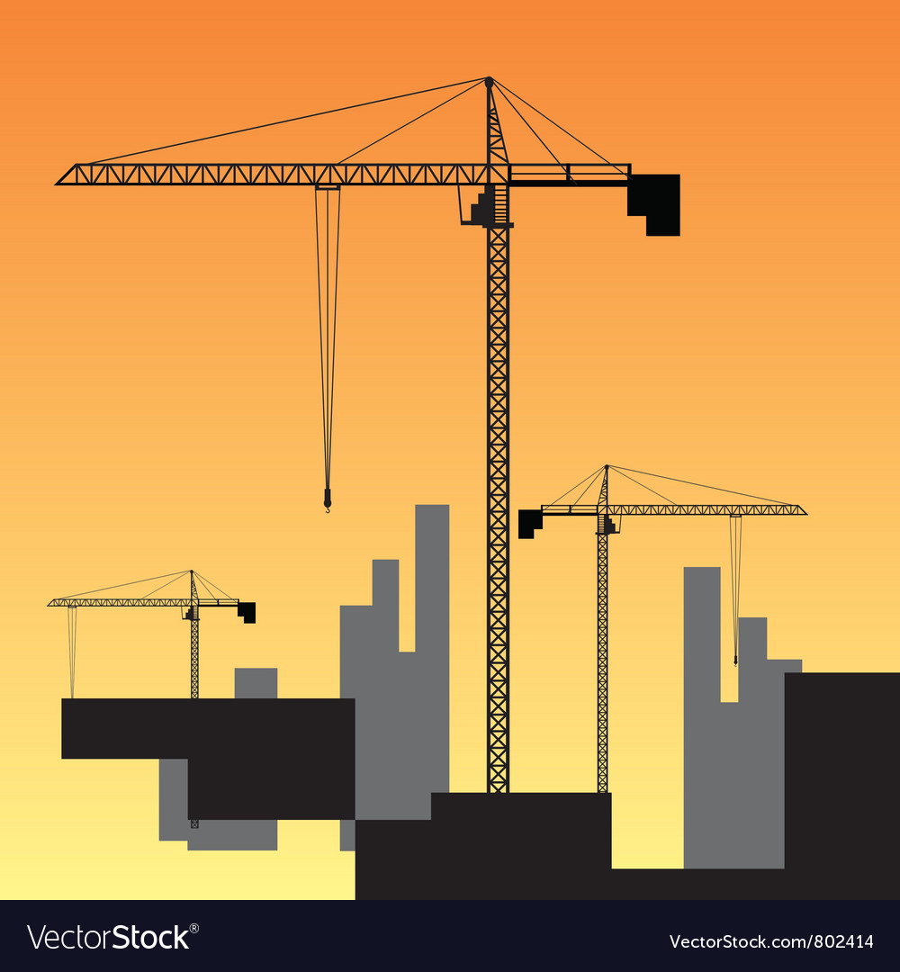 Large construction site Royalty Free Vector Image