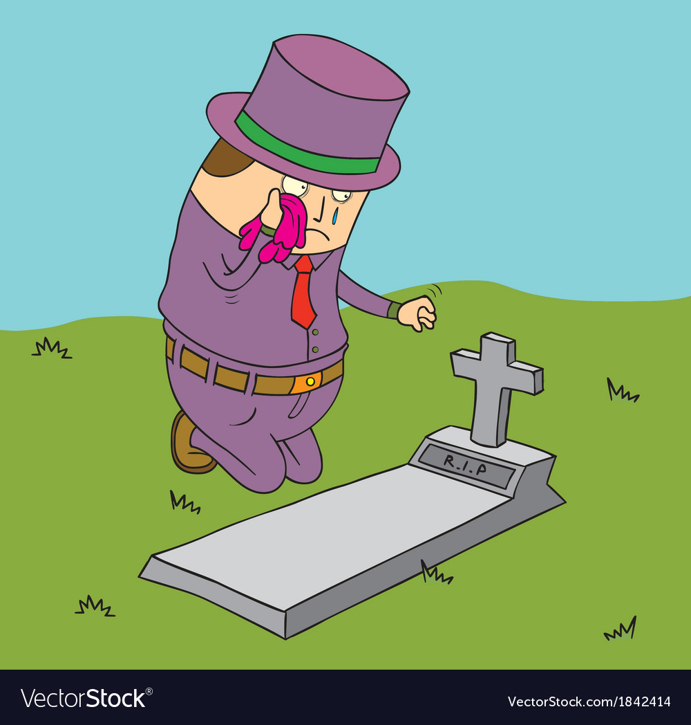 Man mourning Royalty Free Vector Image - VectorStock