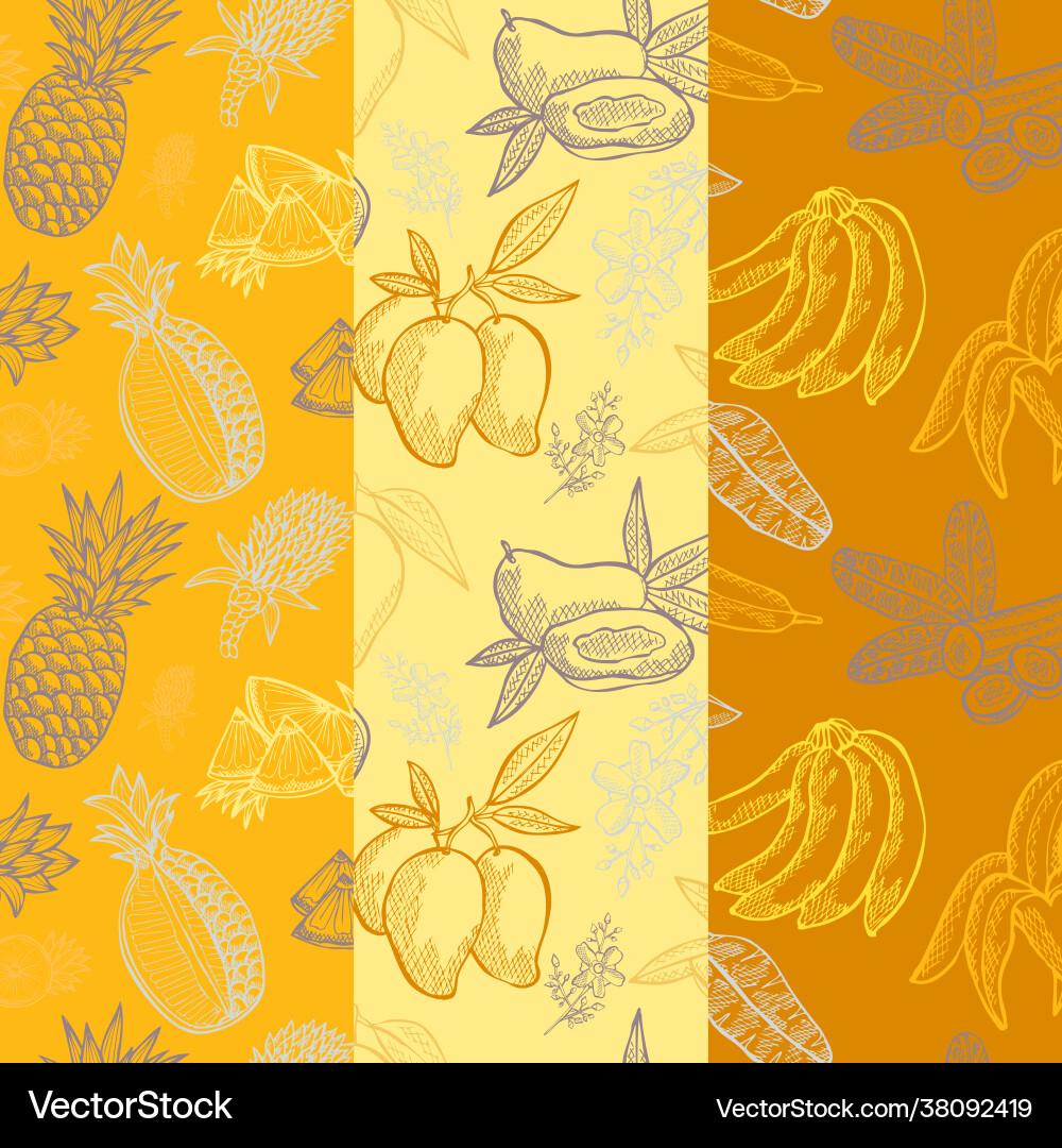 Fruit seamless pattern Royalty Free Vector Image