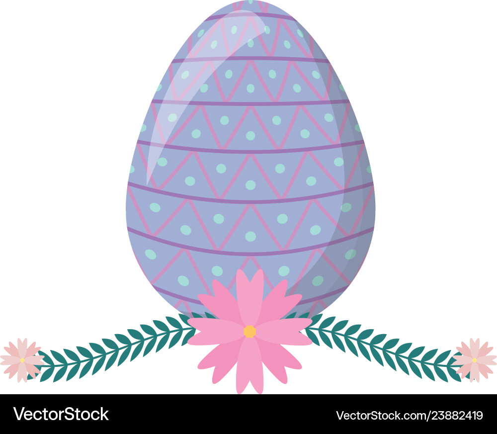 Happy easter egg ribbon Royalty Free Vector Image