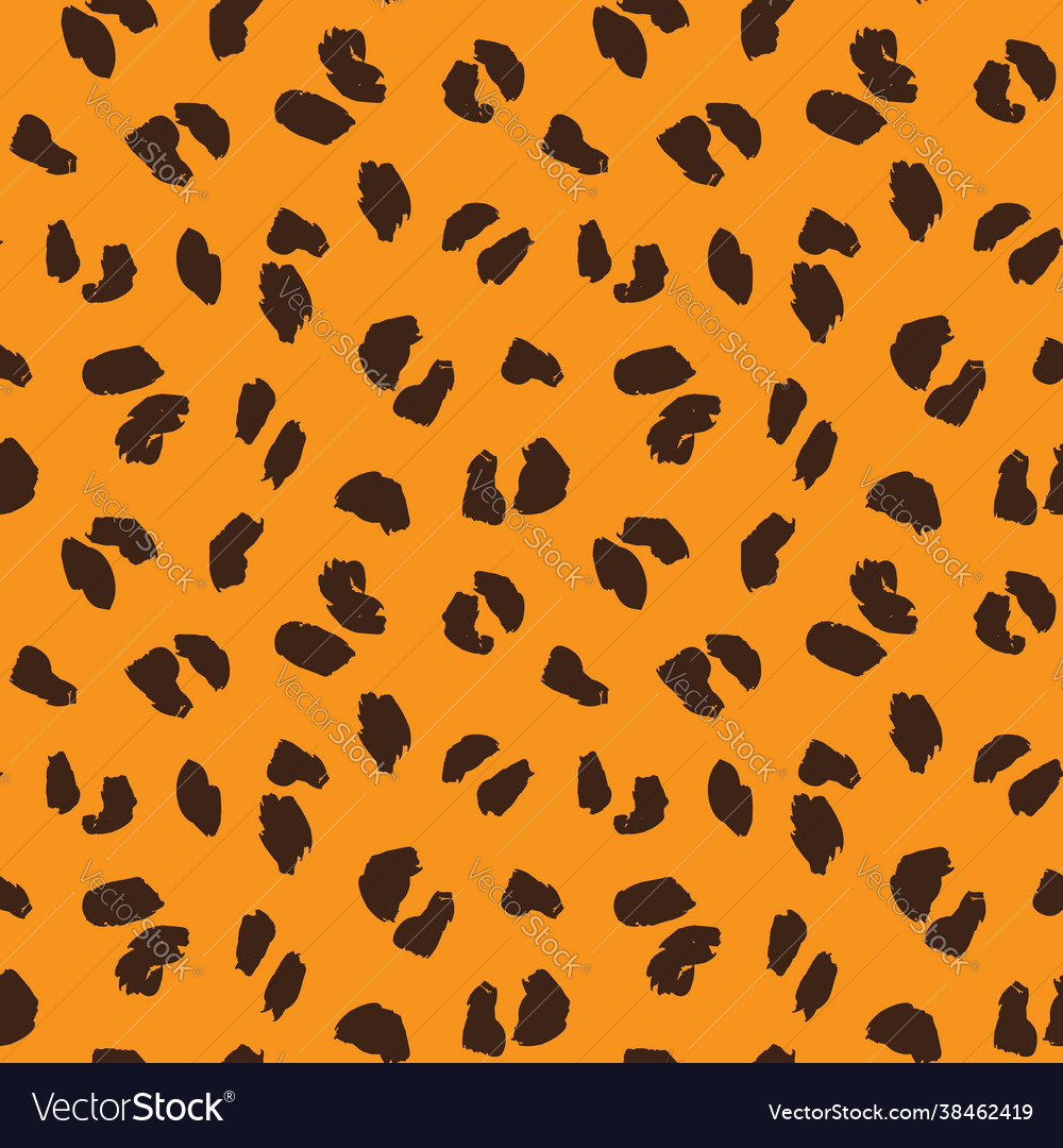 Orange animal leopard seamless pattern background Vector Image