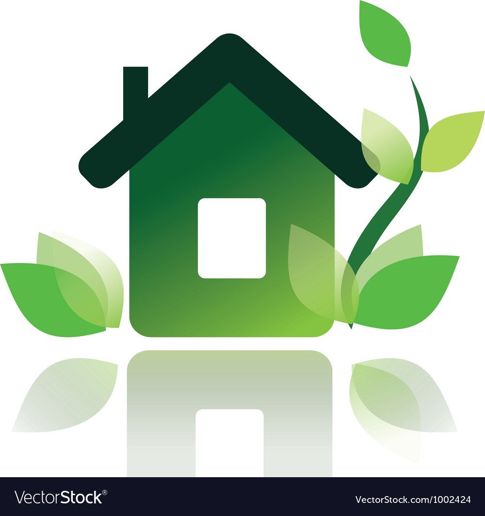 eco home icon isolated symbol royalty free vector image