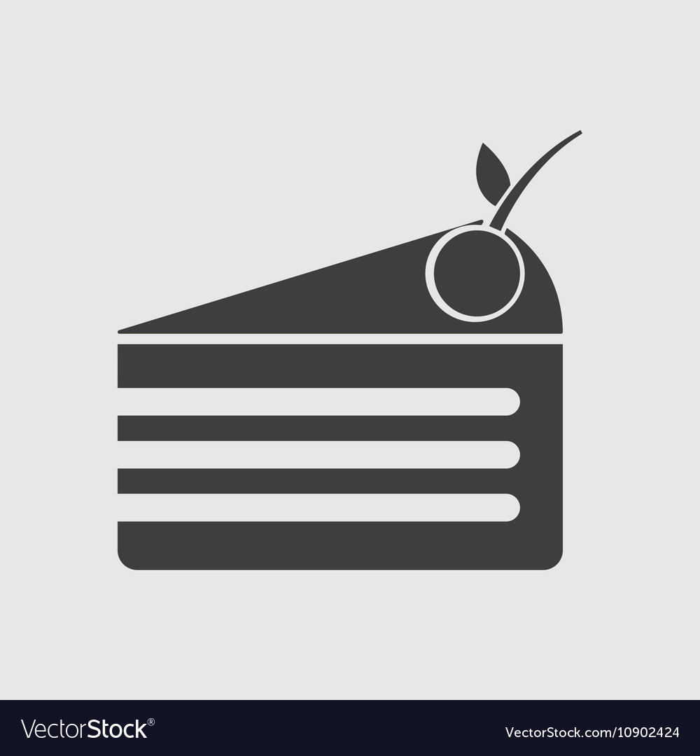 Piece of cake icon Royalty Free Vector Image - VectorStock