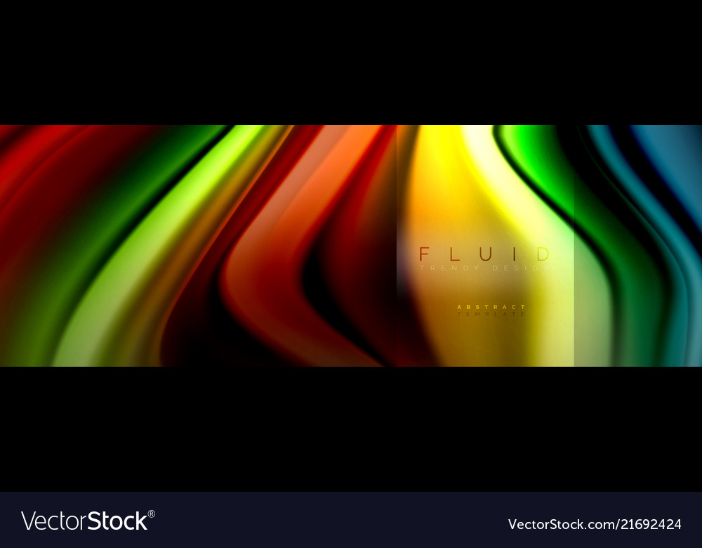 Rainbow Fluid Abstract Shapes Liquid Colors Vector Image On Vectorstock