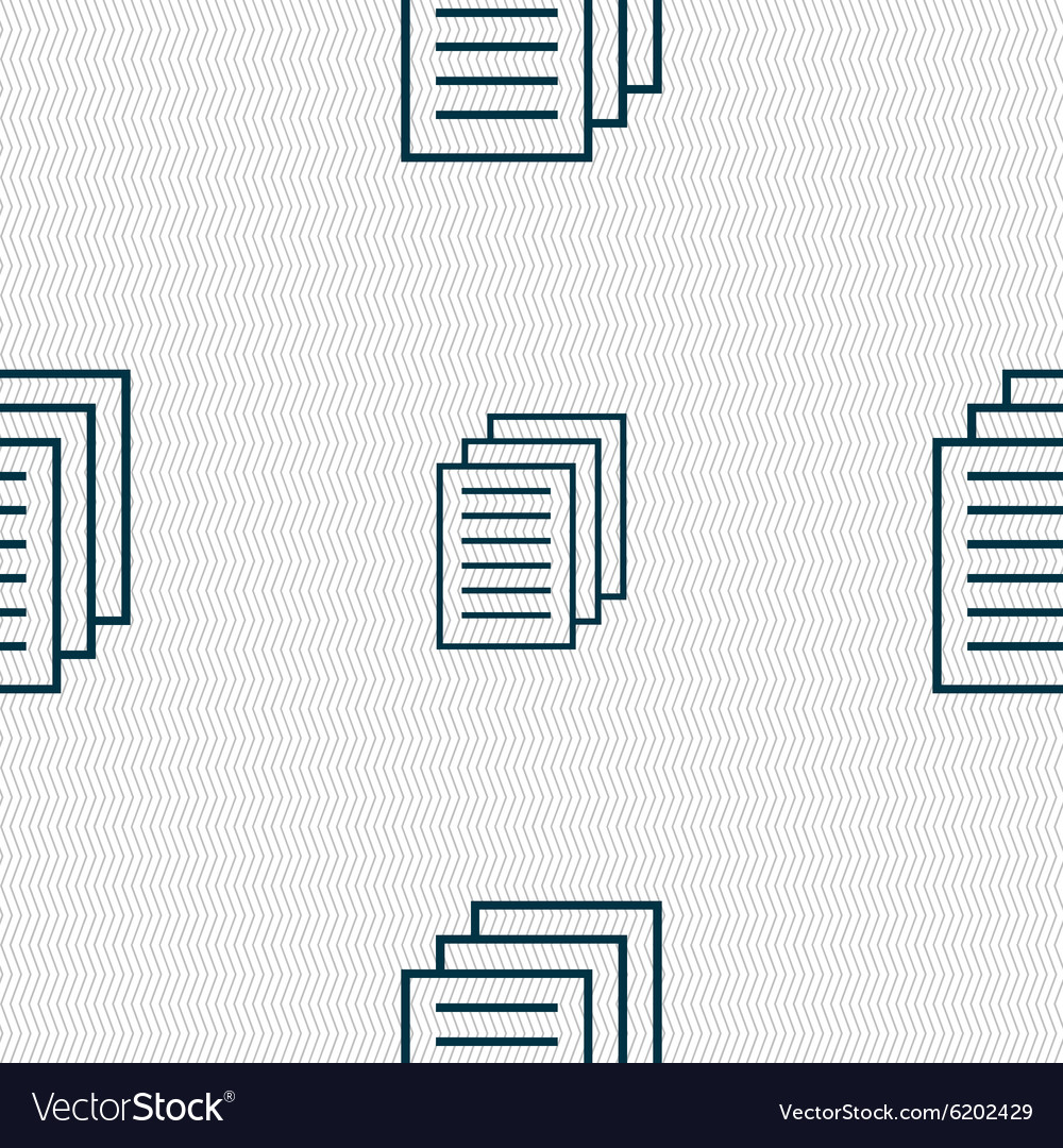 Copy file sign icon duplicate document symbol Vector Image