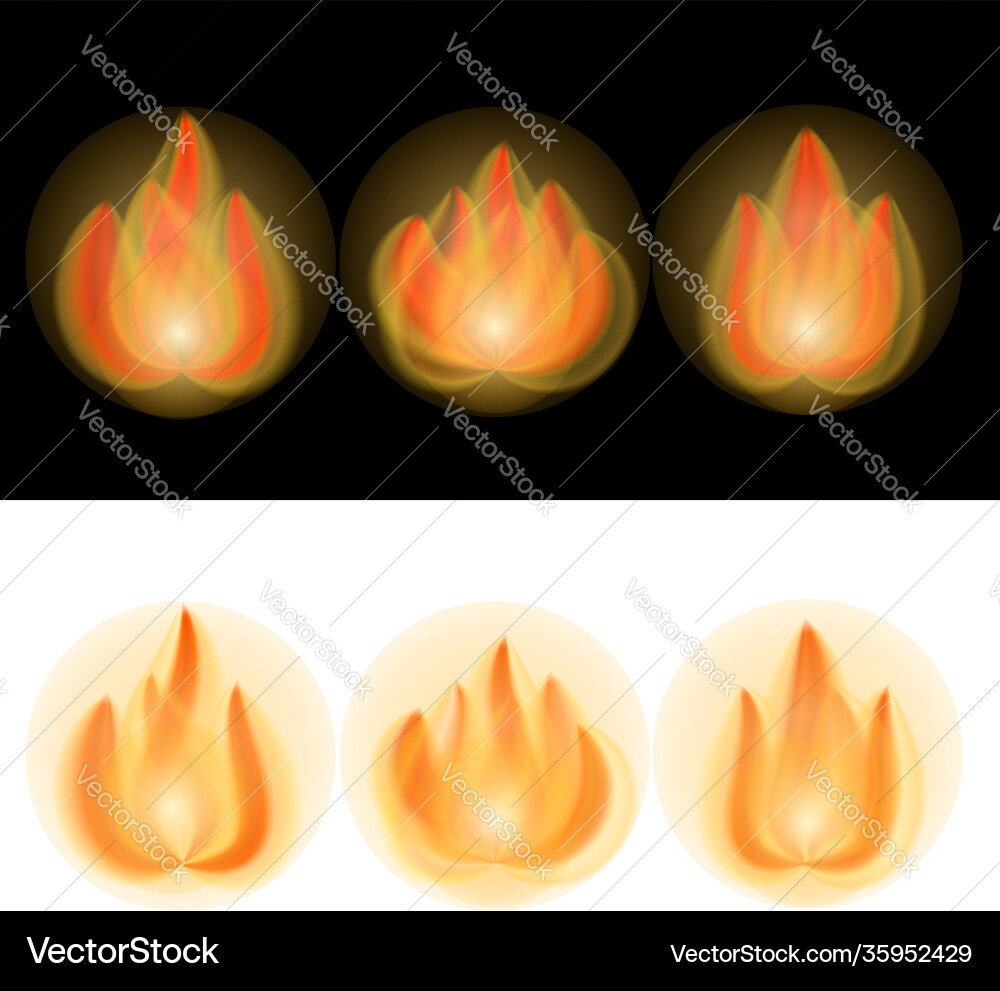 Fire flames Royalty Free Vector Image - VectorStock