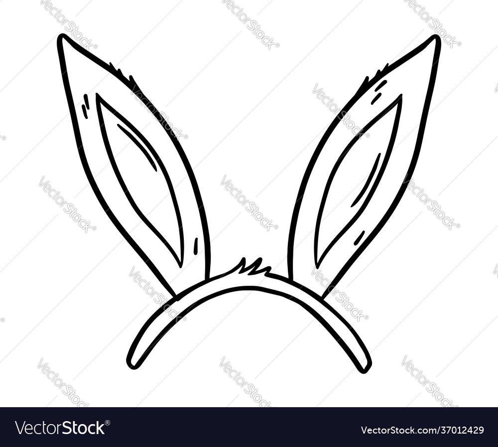 Hand drawn bunny ears Royalty Free Vector Image