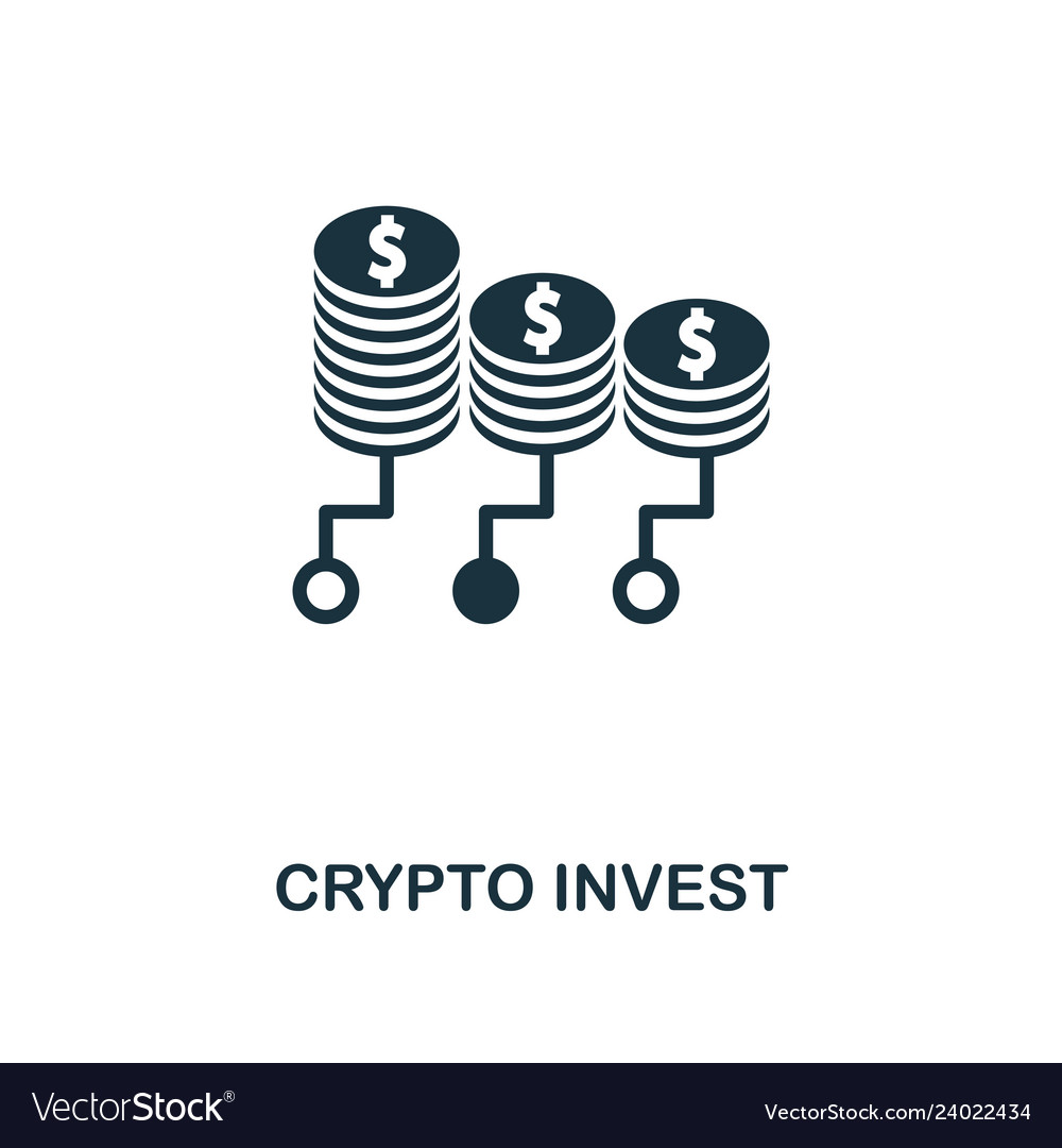 Crypto invest icon creative element design from