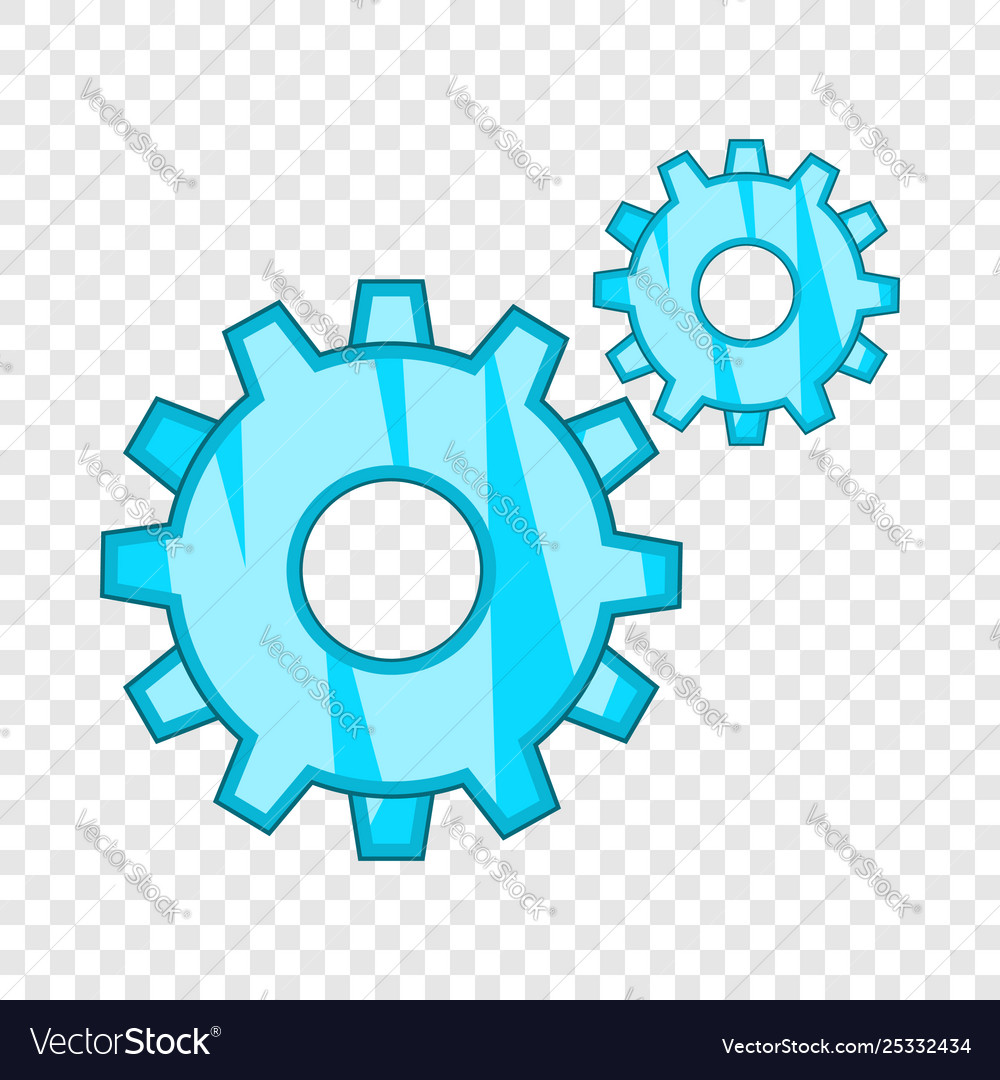 Gear icon cartoon style Royalty Free Vector Image