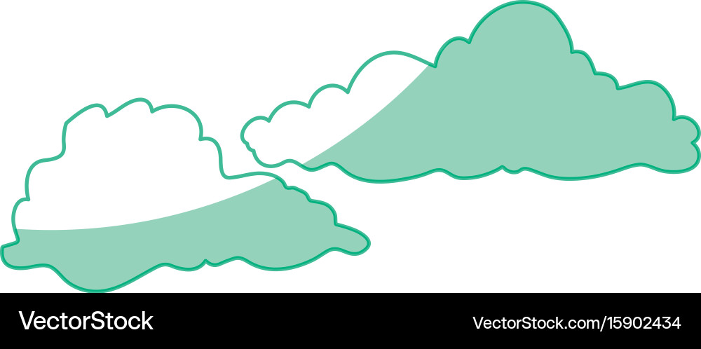 Isolated cute clouds Royalty Free Vector Image
